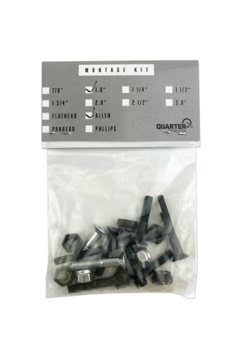 Zupply Montage Set, (6 black, 2 silver) Allen Classic - 1.0"