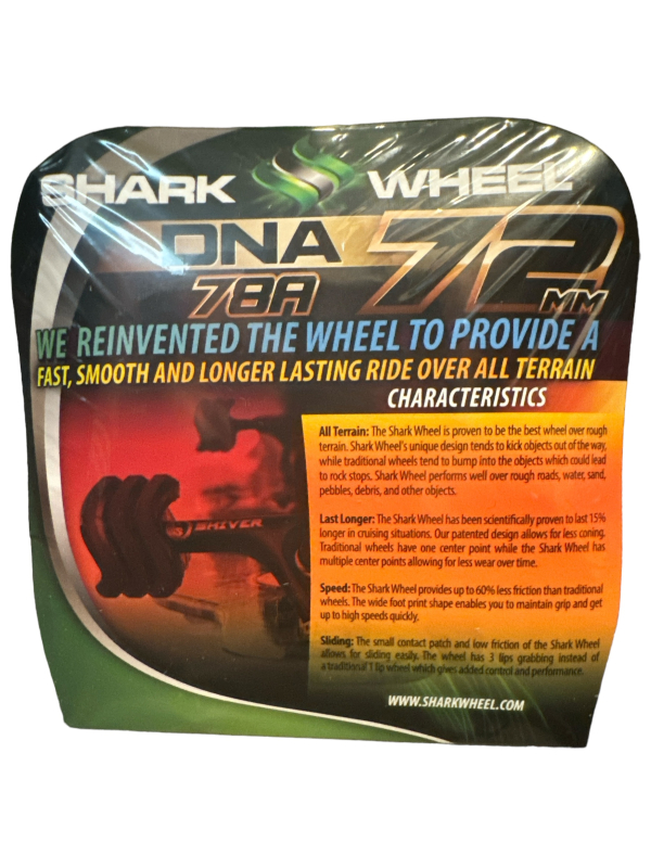 SHARK WHEEL 72MM, 78A DNA WHITE