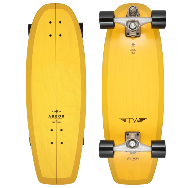 ARBOR Tyler Warren Shaper Surfskateboard mit Carver Achsen