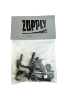 Zupply Montage Set, (6 black, 2 silver) Allen Classic - 1.0"